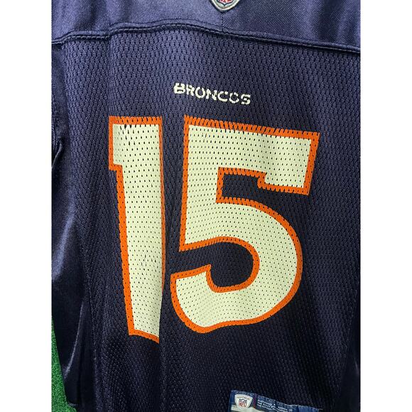 Youth Y2K Denver Broncos Tim Tebow Blue & White Jersey Sz Medium Unisex - Picture 7 of 9